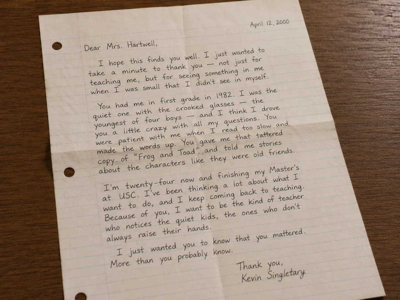 A Letter from a Former Student photo from Amelia Hartwell's profile.