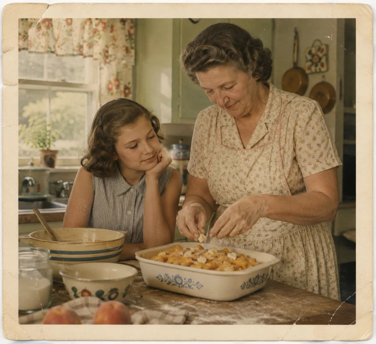 Learning My Grandmother's Peach Cobbler photo from Amelia Hartwell's profile.